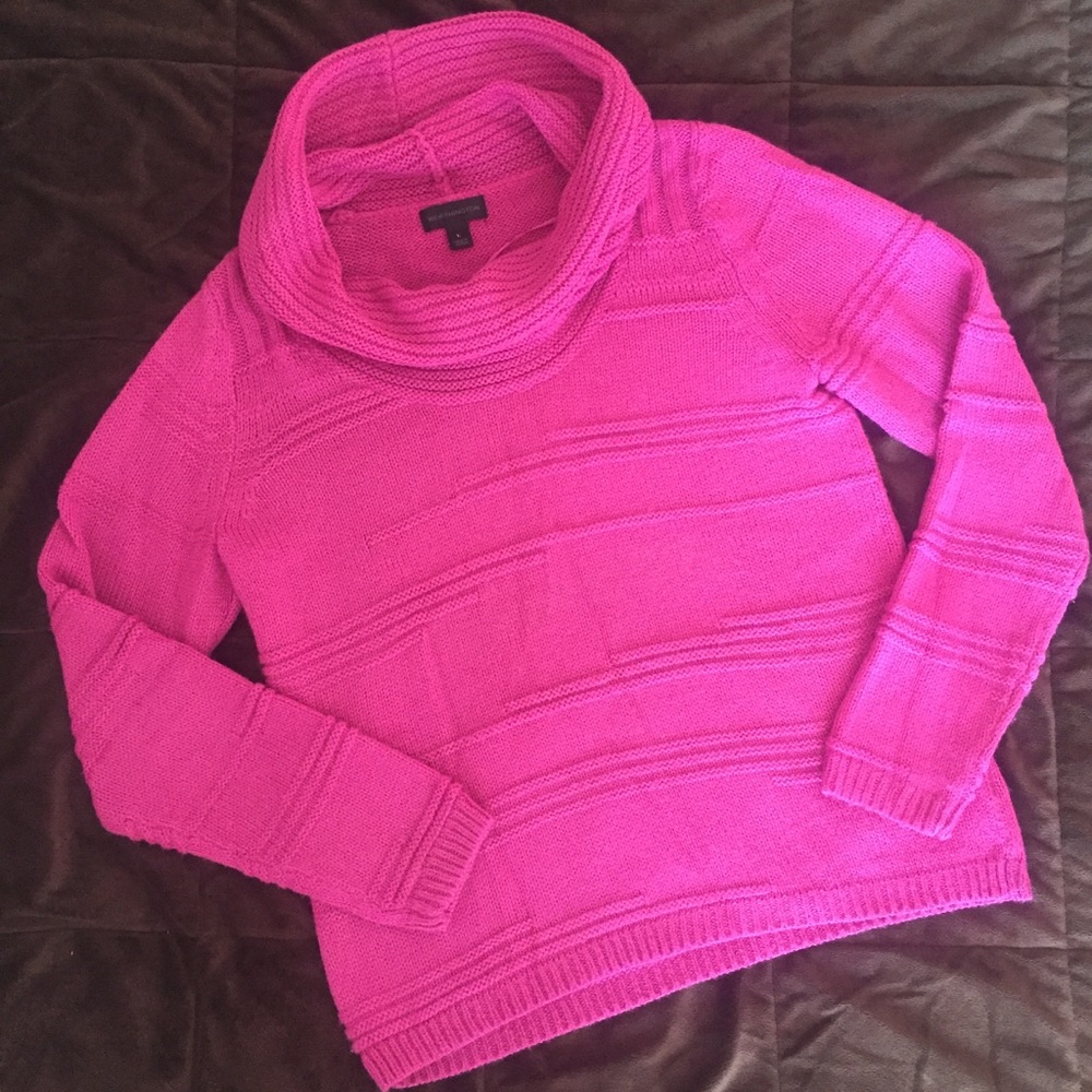 Pink Cowl Neck Sweater